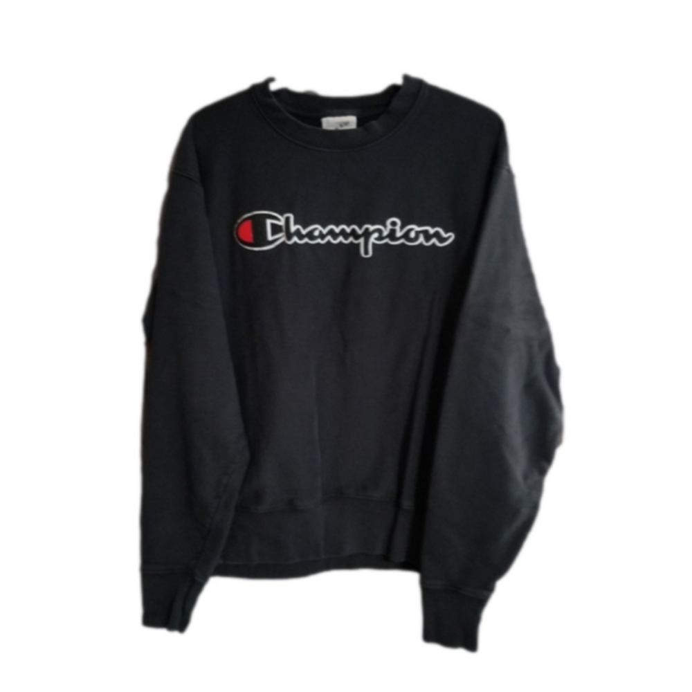 Champion Reverse Weave Crew Neck Sweater Embroidered Logo Front Size Large - Picture 2 of 10